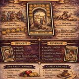 10 of Pentacles card meaning infographic cheat sheet