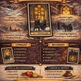 5 of Pentacles card meaning infographic cheat sheet