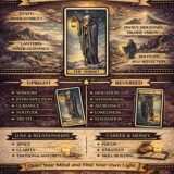 The Hermit card meaning infographic