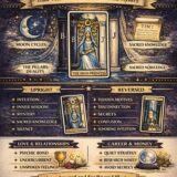 The High Priestess card meaning infographic