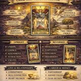 The Lovers card meaning infographic