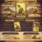 The Strength card meaning infographic