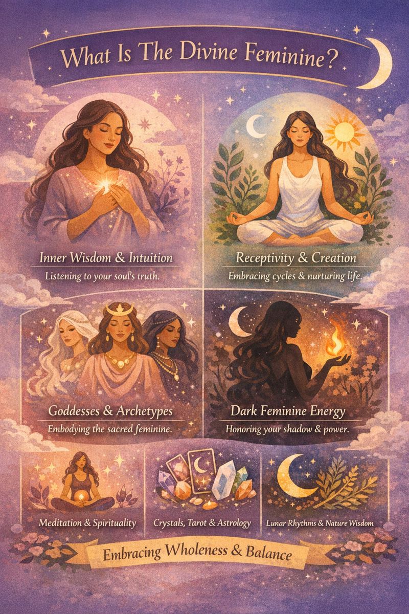 What Is Divine Feminine infographic cheat sheet