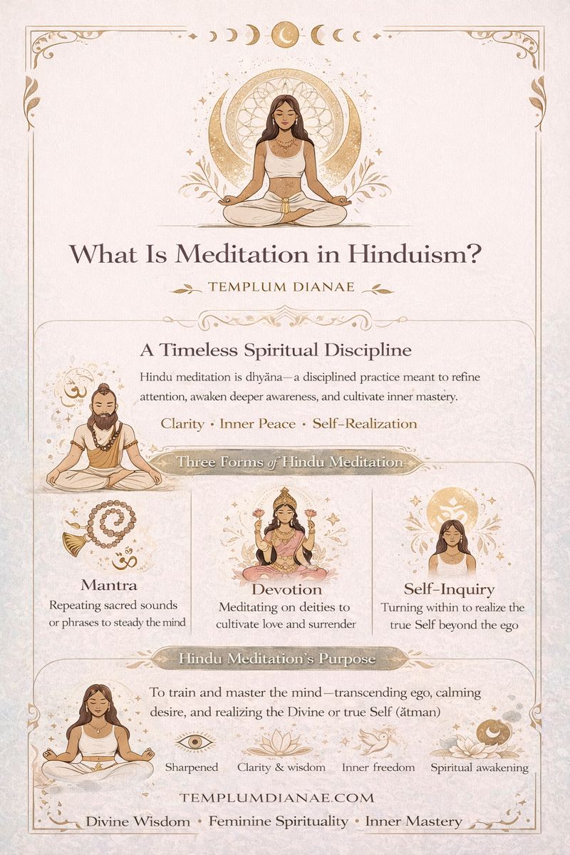 What Is Meditation in Hinduism infographic