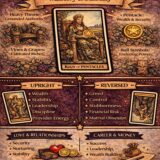 king of Pentacles card meaning infographic cheat sheet
