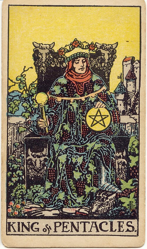 King of Pentacles tarot card from the Rider-Waite-Smith deck