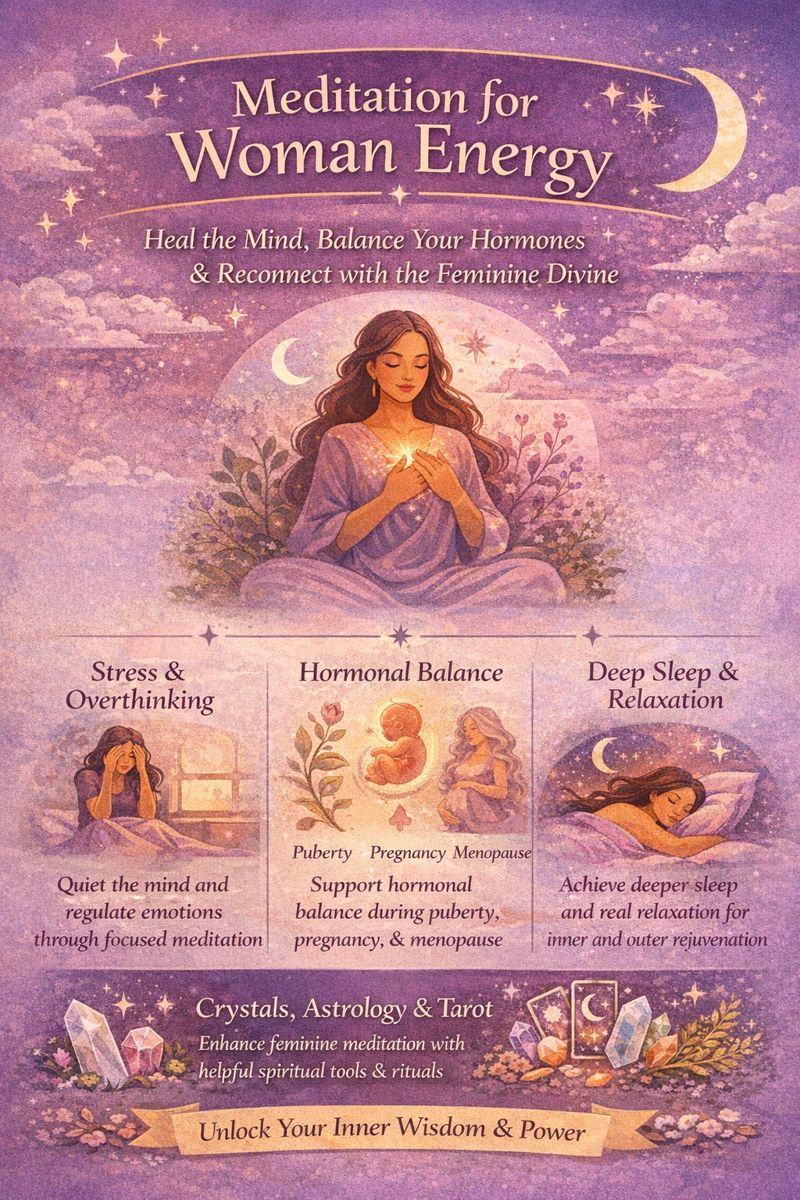 meditation for woman Energy infographic