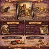 queen of Pentacles card meaning infographic cheat sheet