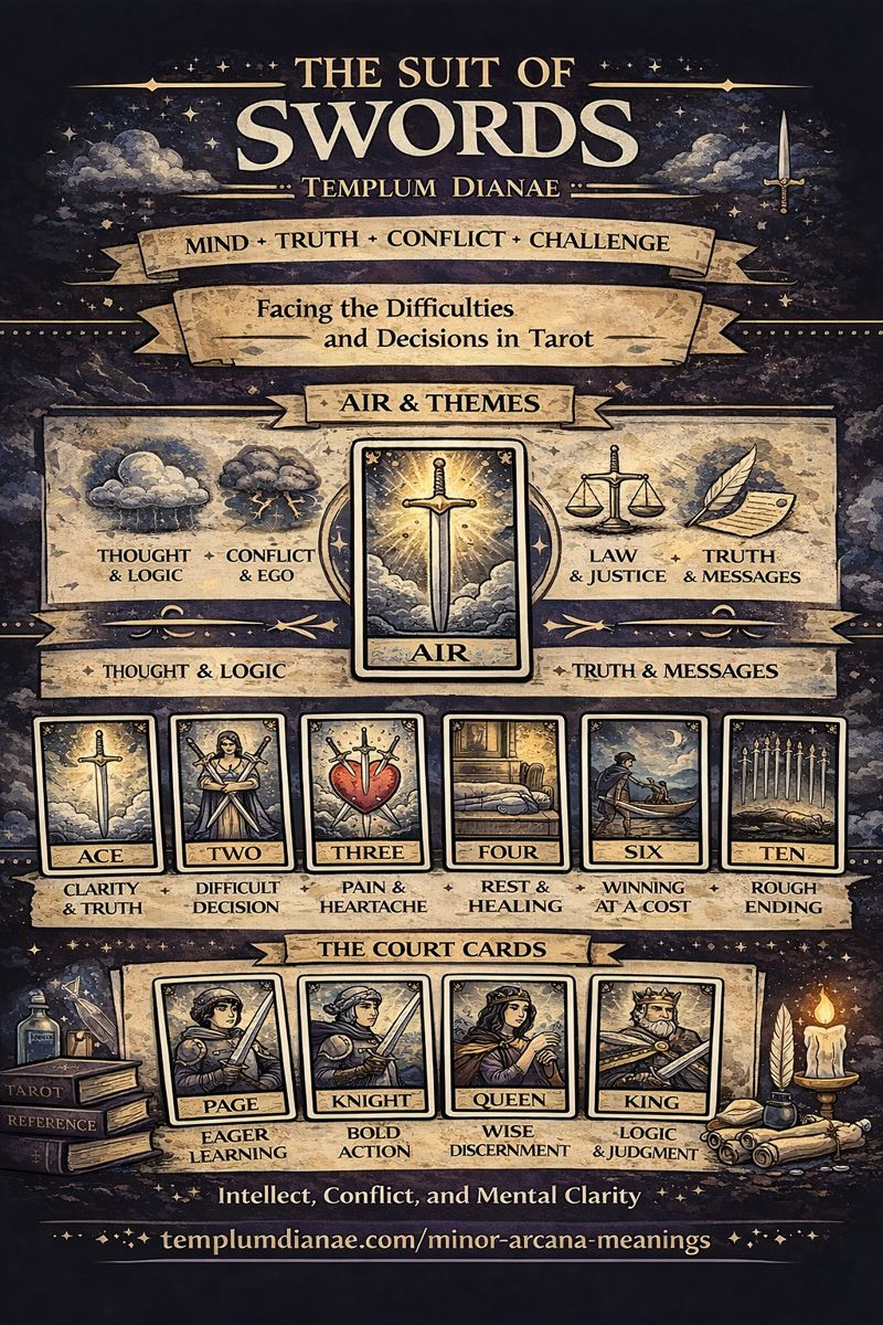 suit of swords meaning infographic