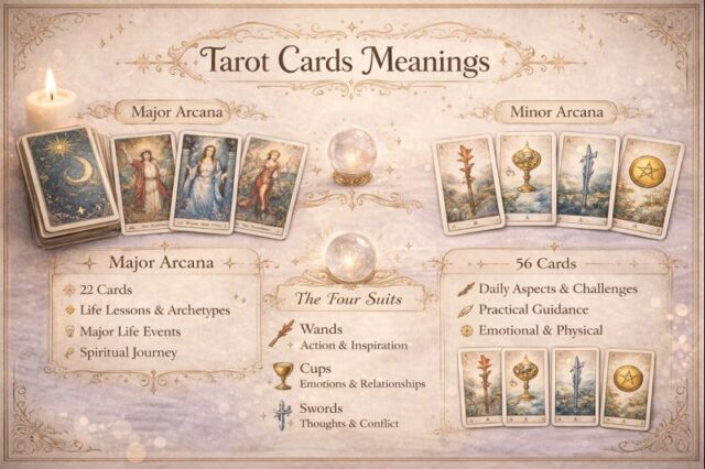 tarot cards meanings infographic