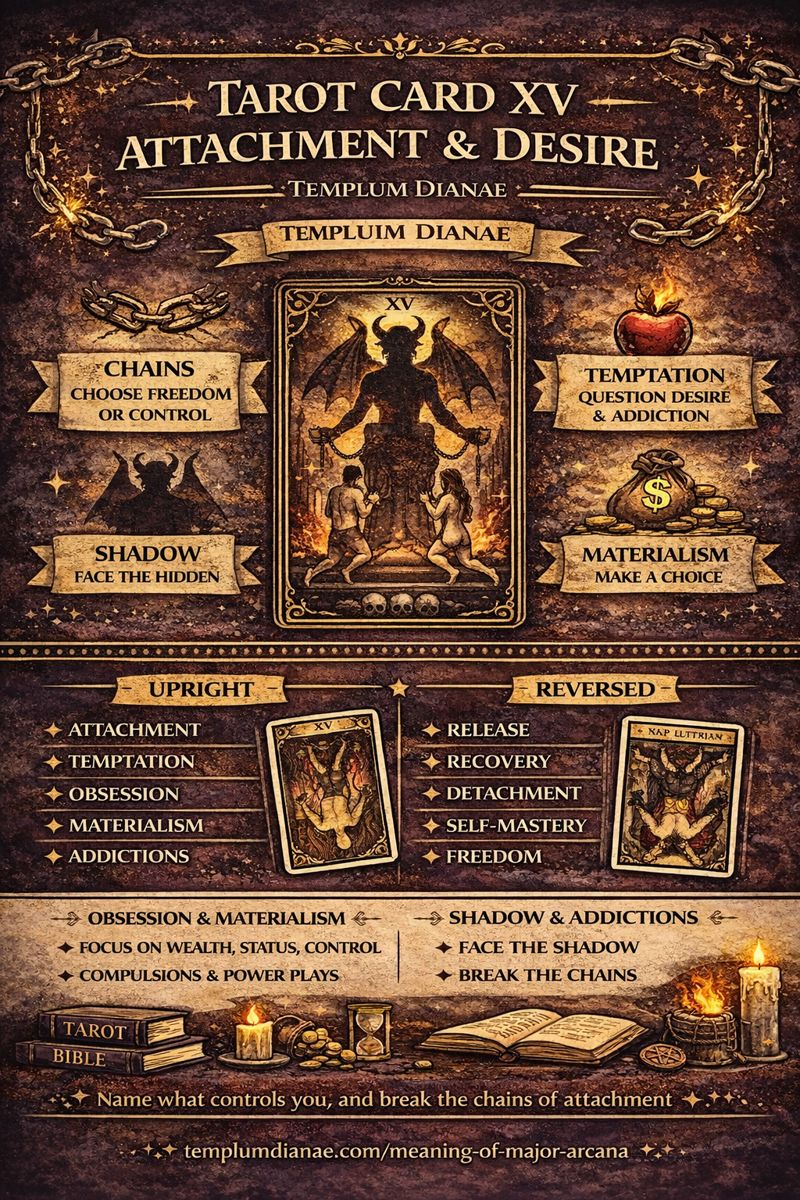 the Devil card meaning infographic cheat sheet