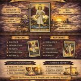 the Temperance card meaning infographic cheat sheet