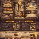 the Tower card meaning infographic cheat sheet