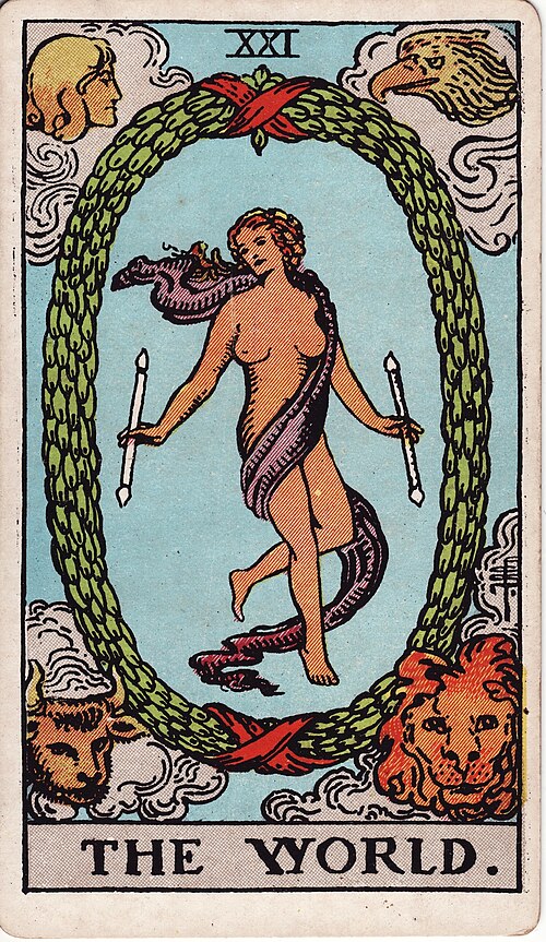 The World tarot card from the Rider-Waite-Smith deck