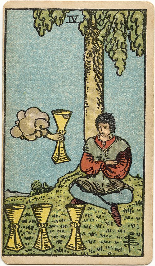4 of Cups tarot card from the Rider-Waite-Smith deck