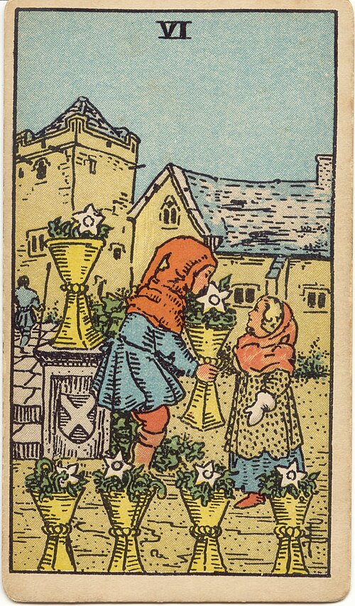 6 of Cups tarot card from the Rider-Waite-Smith deck