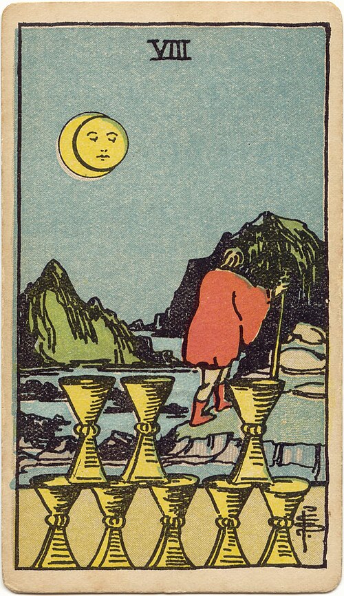 8 of Cups tarot card from the Rider-Waite-Smith deck