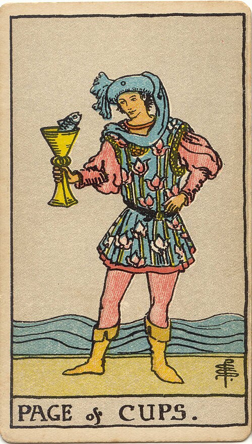 Page of Cups tarot card from the Rider-Waite-Smith deck