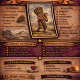 10 of wands card meaning infographic cheat sheet with keywords and all meanings upright and reversed