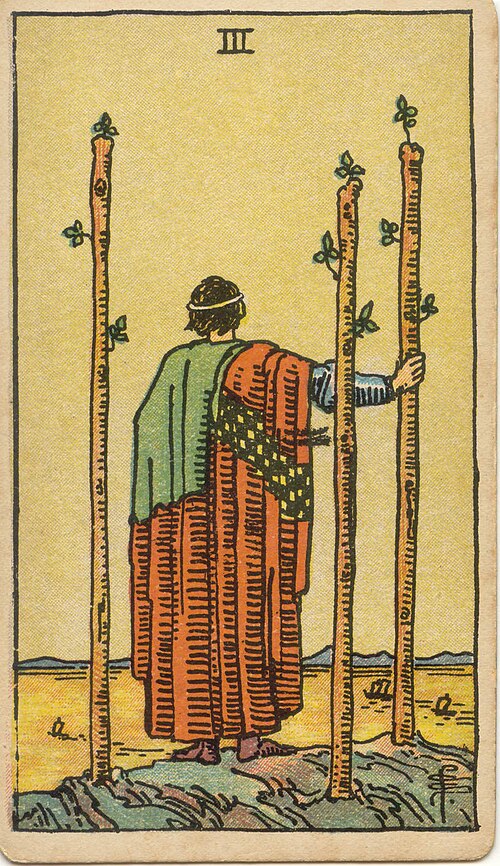 3 of Wands tarot card from the Rider-Waite-Smith deck