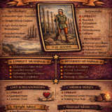 9 of wands card meaning infographic cheat sheet with keywords and all meanings upright and reversed