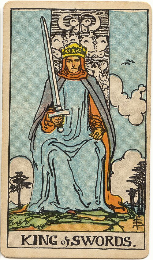 King of Swords tarot card from the Rider-Waite-Smith deck