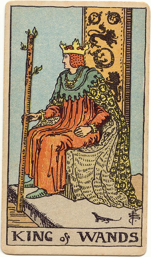 King of Wands tarot card from the Rider-Waite-Smith deck