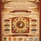 Chinese Astrology Meaning vertical infographic with keywords