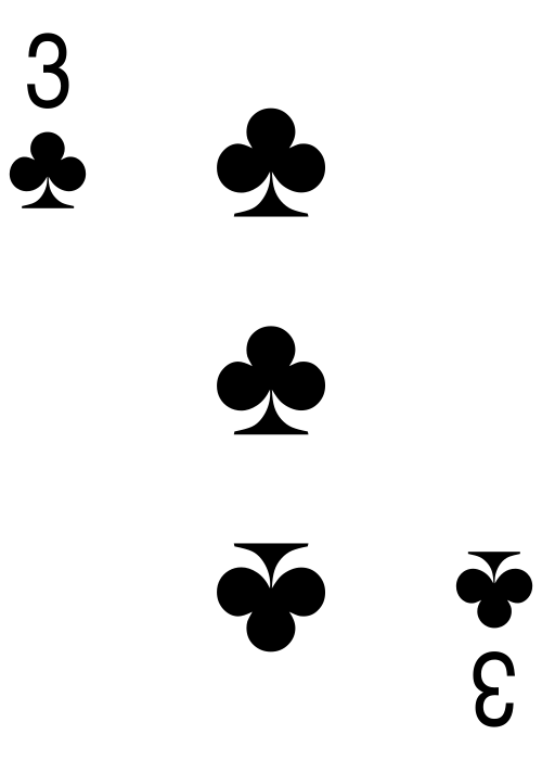 3 of Clubs Meaning in Cartomancy: Playing Cards, Sibilla