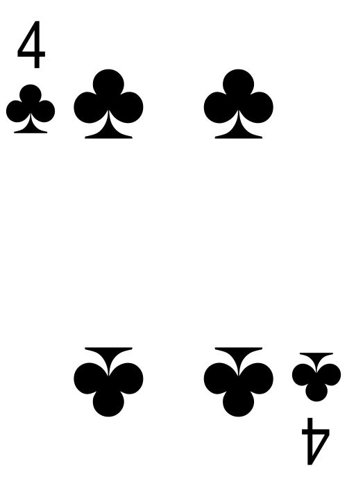4 of Clubs Meaning in Cartomancy: Playing Cards, Sibilla