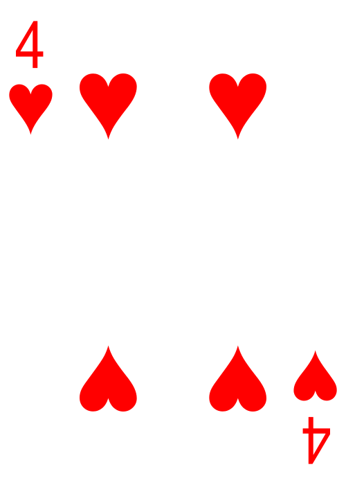 4 of Hearts Meaning in Cartomancy: Playing Cards, Sibilla