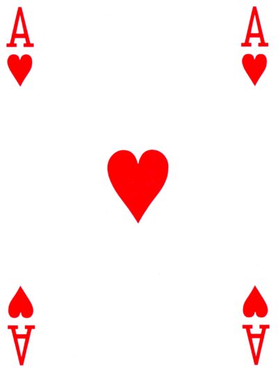 Ace of Hearts playing card used in cartomancy