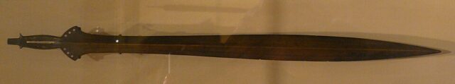 Bronze Age sword from the Thames, unrelated to the Lake Mezzano discovery