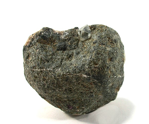 Natural transparent diamond crystal in a rock matrix from Yakutia Russia