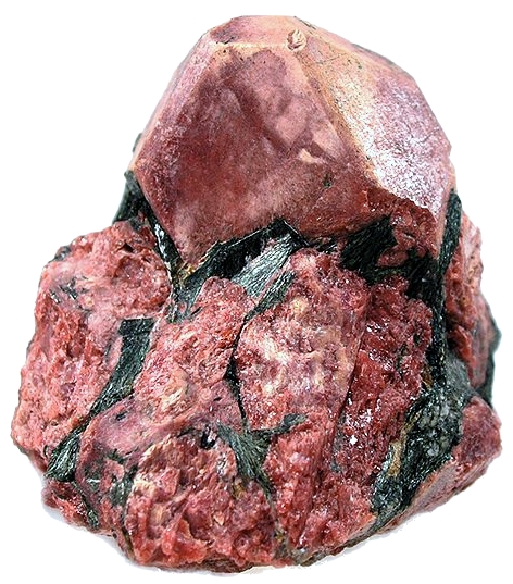 Natural eudialyte mineral specimen displaying its crystalline mineral structure