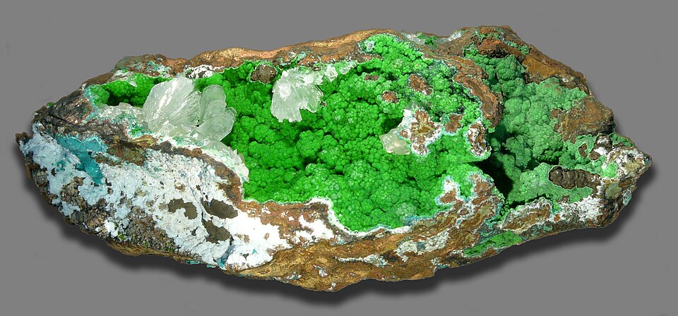 Natural pale-green calcite mineral specimen illustrating green calcite meaning and properties
