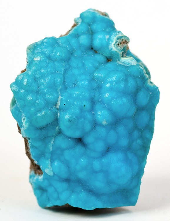 Natural sky-blue botryoidal hemimorphite mineral specimen from Cumbria, England