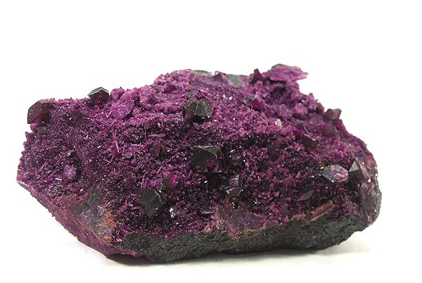 Natural purple-red kammererite chromian clinochlore crystals from Kop Krom Mine in Turkey