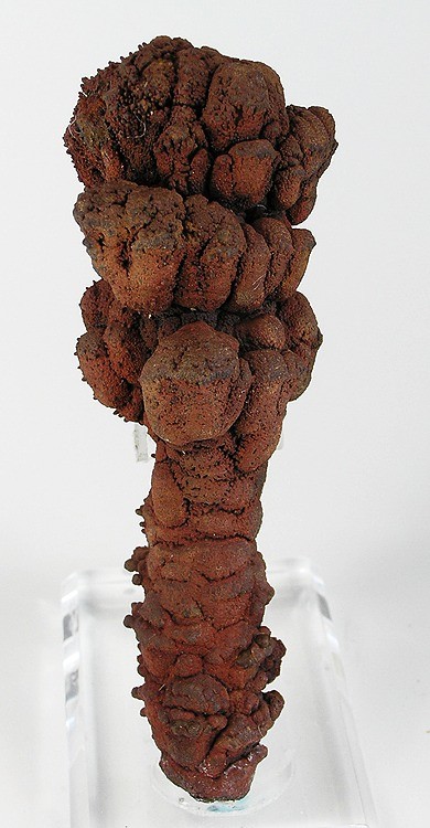 Natural brown limonite mineral stalactite specimen from Hubei Province China