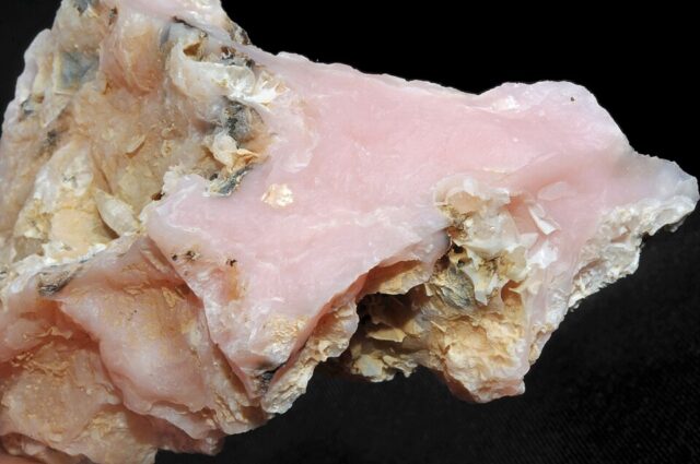 Natural Peruvian pink opal mineral specimen from Arequipa Peru