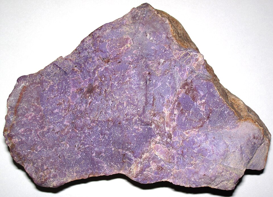 Natural purple jade jadeite-rich metamorphic rock from Bursa Province Turkey