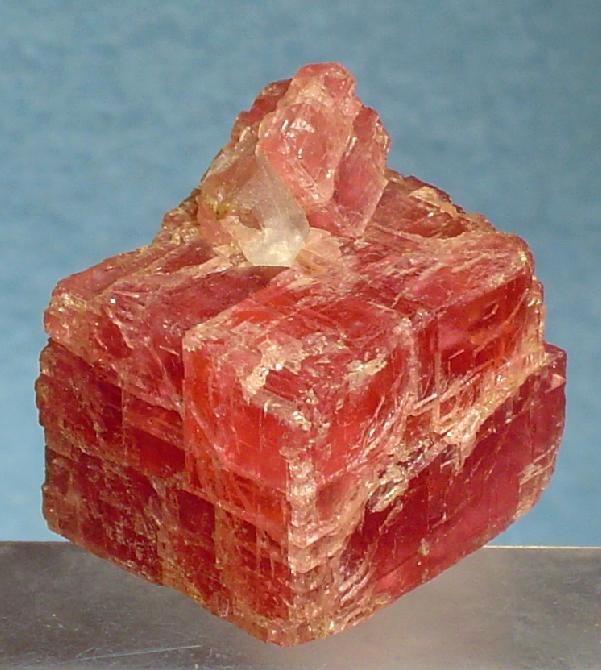 Natural rose-red rhodochrosite crystal from the Emma Mine in Montana