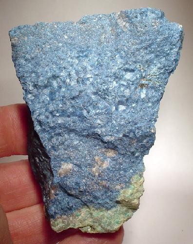 Natural blue-green shattuckite copper silicate mineral specimen from Ajo Arizona
