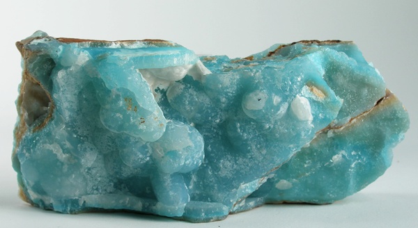Natural pale blue botryoidal smithsonite mineral specimen from the Lavrion mines Greece