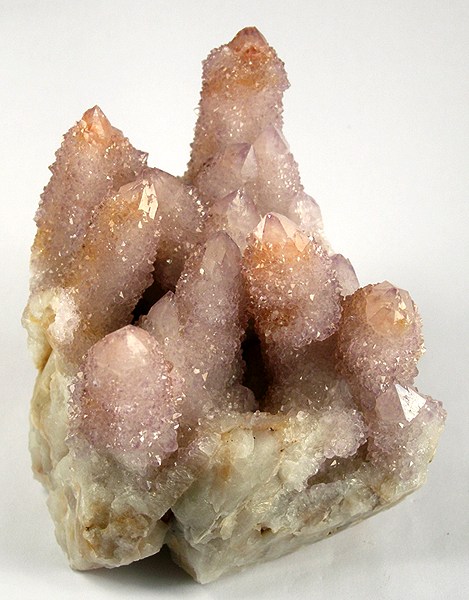 Natural spirit quartz cactus quartz crystal covered in small amethyst quartz crystals from South Africa