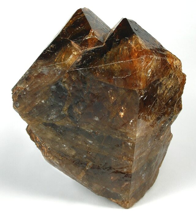 Natural zircon mineral crystal gemstone specimen showing zircon crystal form